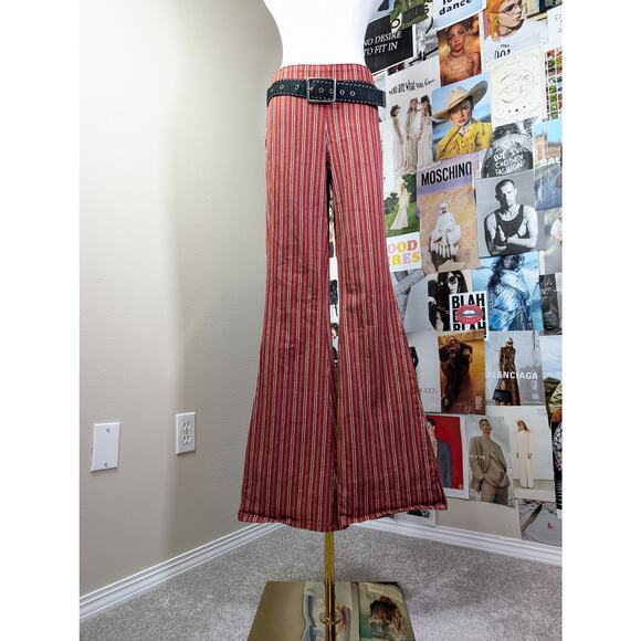 Ella Moss Pinstripe Low Waist Pants - Picture 1 of 8